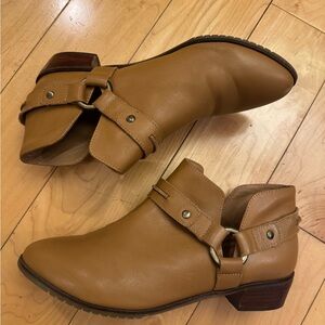 Free - Kelsi Dagger Tan Ankle Boots with Buckle leather